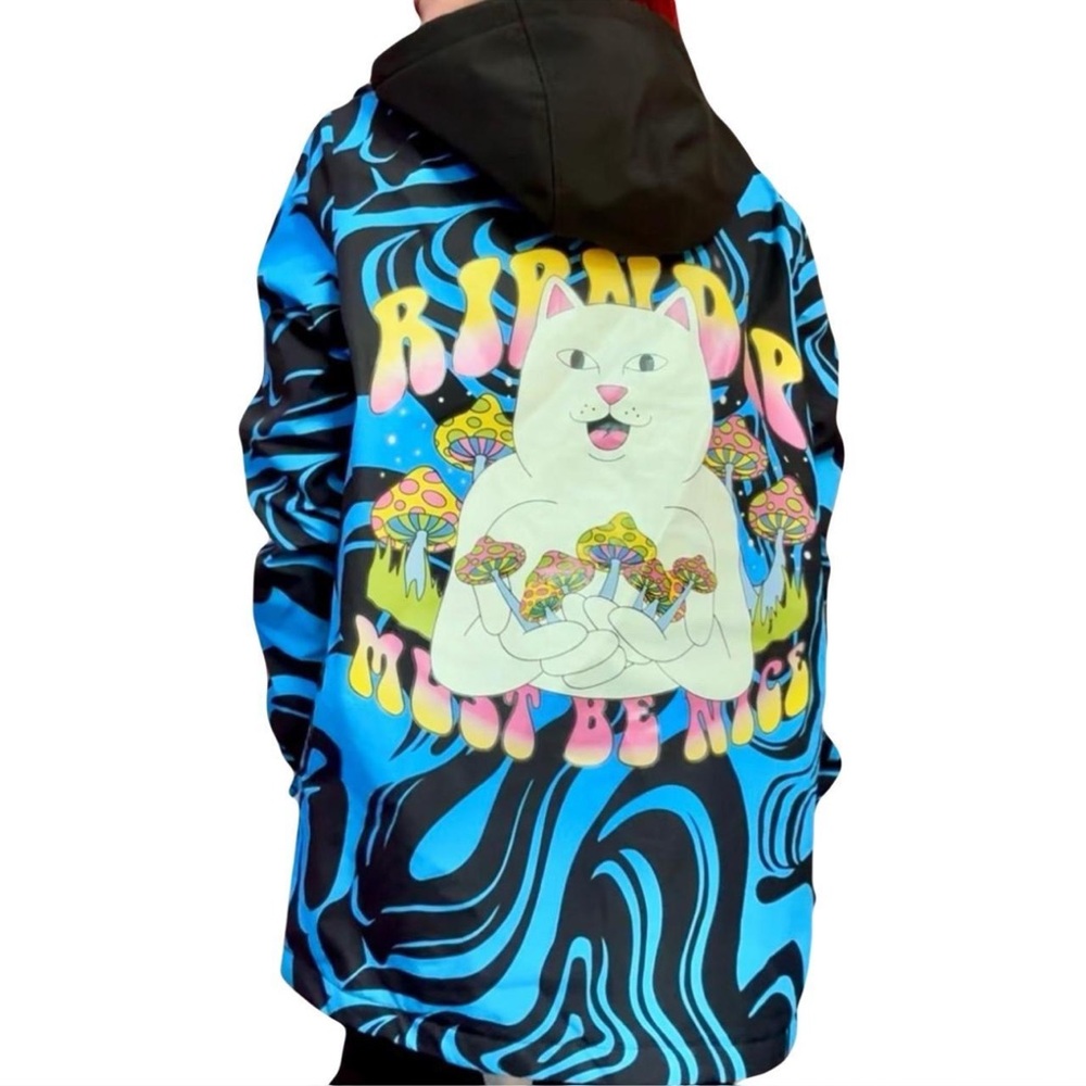 Ripndip Black and Blue Graphic Ski Jacket (2023)